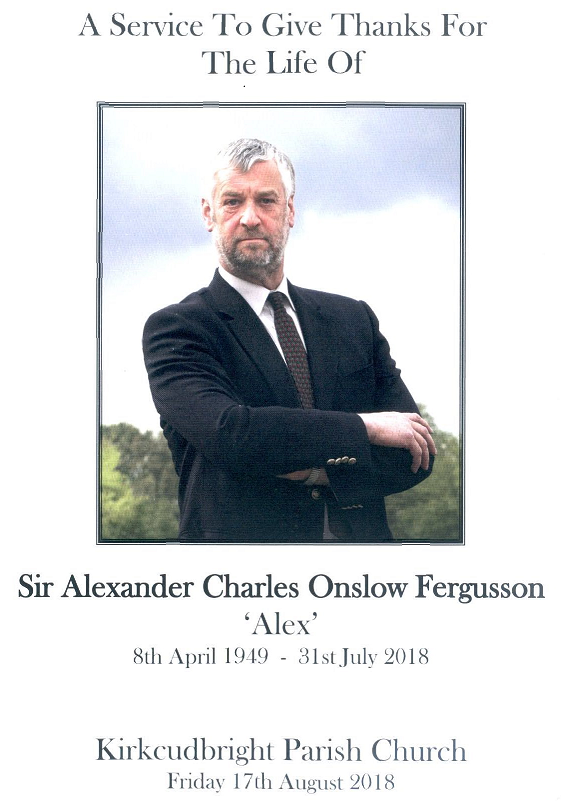 Sir Alex Fergusson Order Of Service