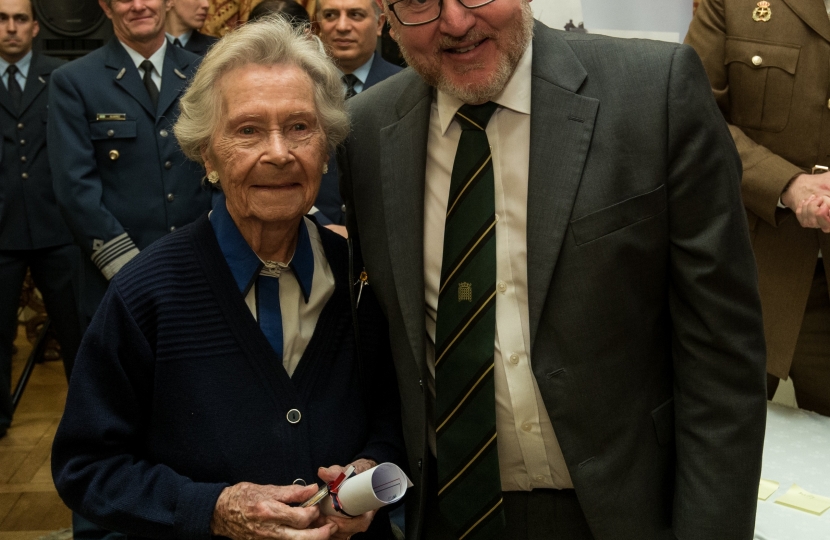 David with Mary Chapman, 83 year old codebreaker from Edinburgh
