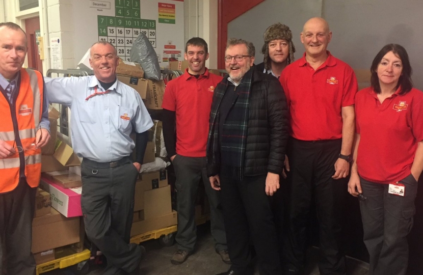 David Mundell thanked staff at Annan's sorting office