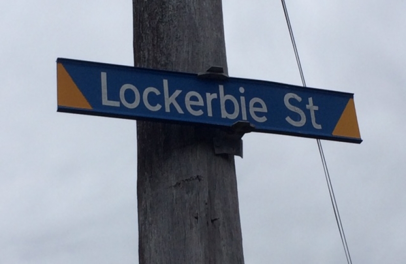 Lockerbie Street Sign