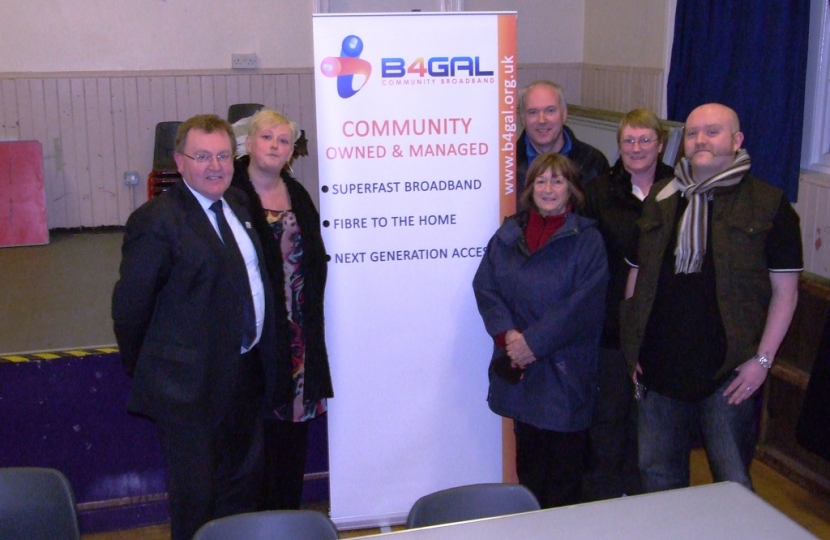 MP David Mundell with some of those who attended the Leadhills meeting