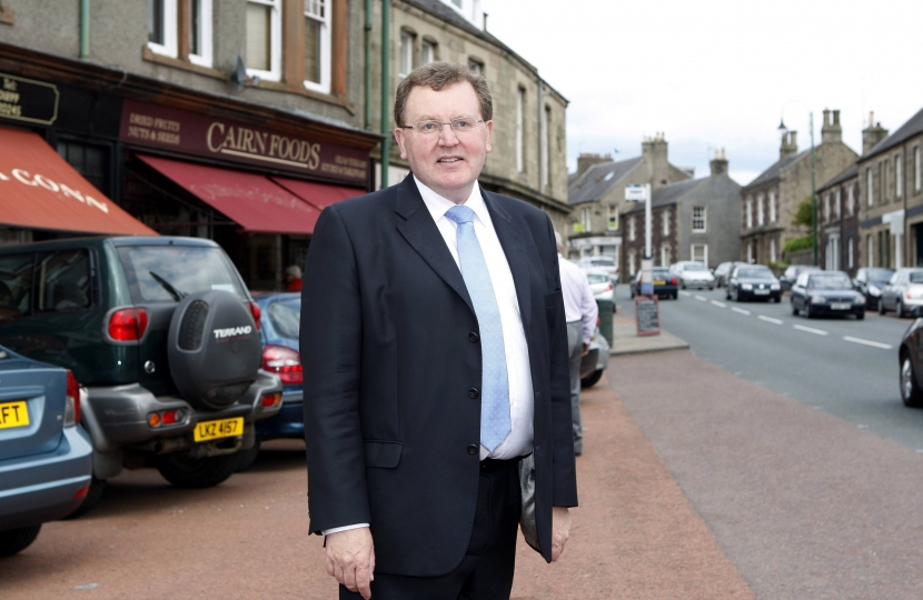 David Mundell MP on Biggar High Street which is around the middle of the route