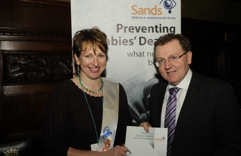 David Mundell MP with Alison Hall at the SANDS charity event