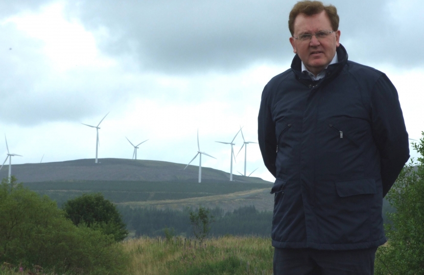 David Mundell MP protests against wind turbines