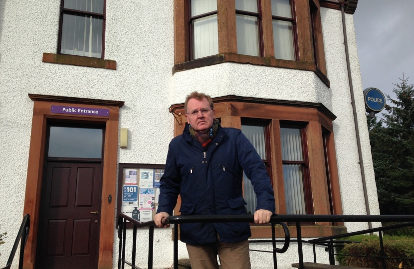 David Mundell at Gretna Police Station