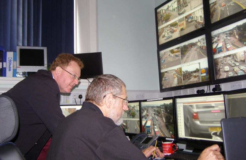 David Mundell MP in the CCTV Observation Suite