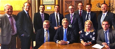 Chancellor Phillip Hammond with Secretary of State for Scotland David Mundell and Scottish Conservative MPs