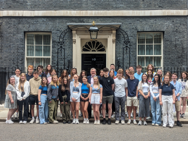 Peebles High School visit Downing Street